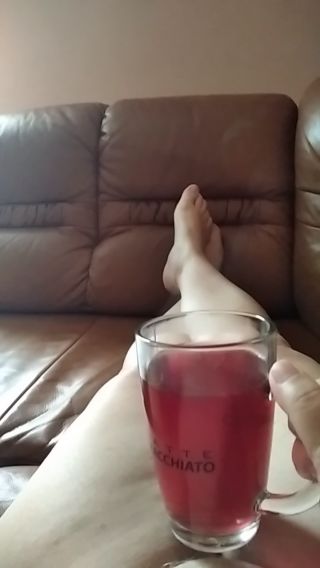 Parująca herbata